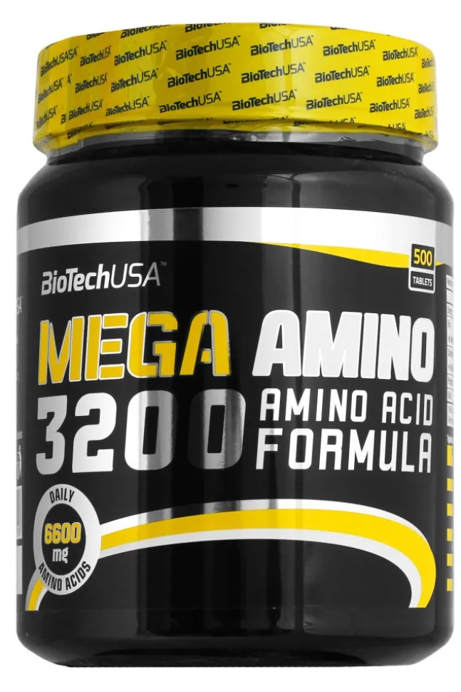 BioTech USA Mega Amino 3200 - aminokwasy BCAA i EAA - 500tab.