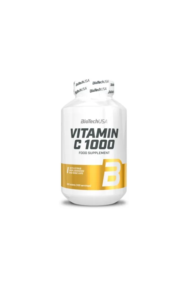 BioTech USA Vitamin C 1000 Rose Hips & Bioflawonoids 100tab.