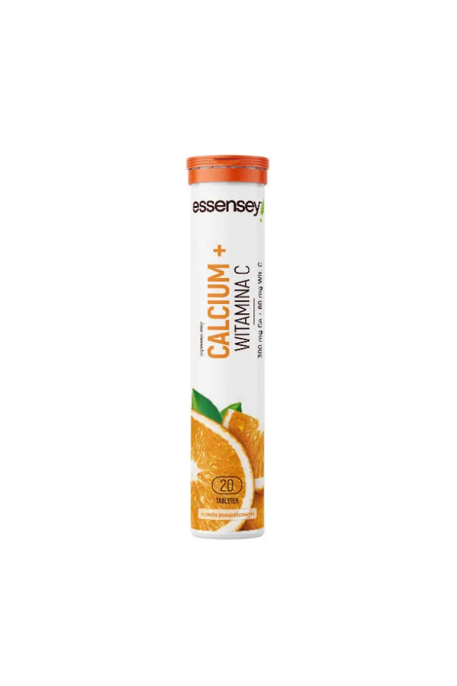 Essensey Calcium + Witamina C - wapń - 20 tabl.