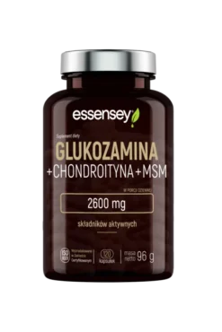 Essensey Glukozamina, Chondroityna i MSM - Siarka Organiczna 120kaps.