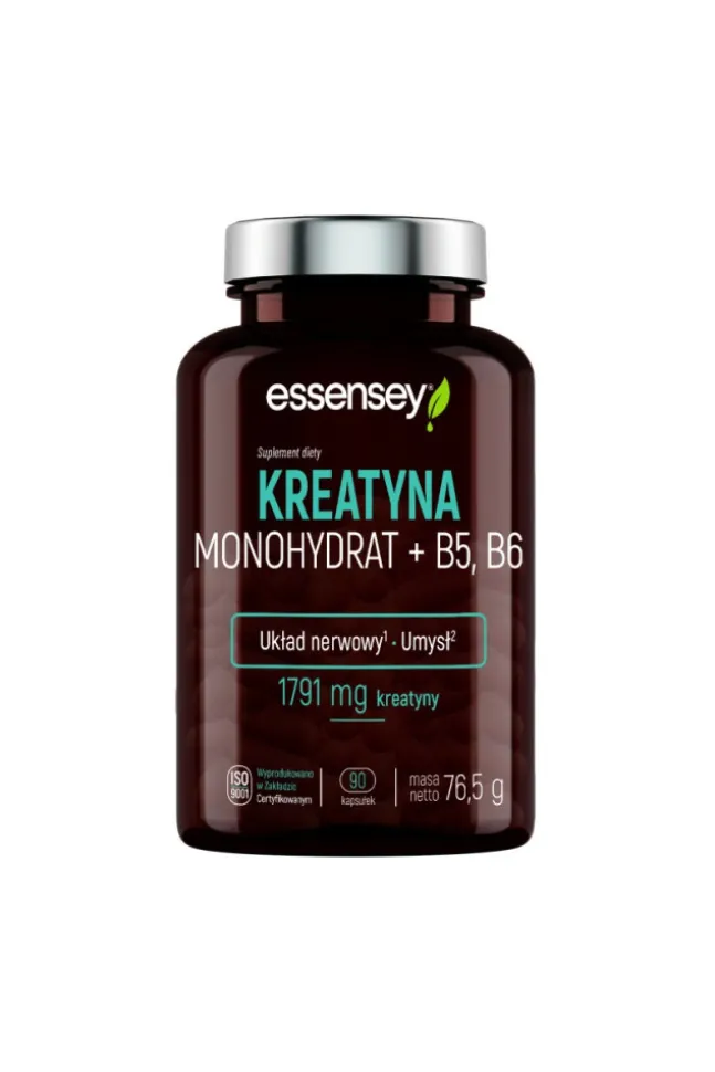 Essensey Kreatyna Monohydrat + B5, B6 90kaps.