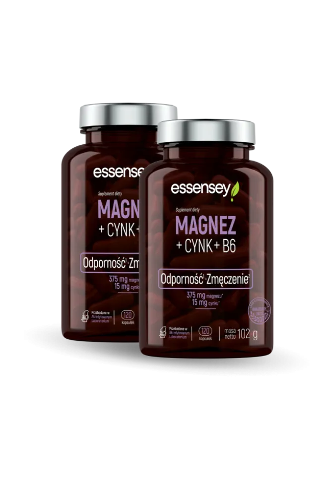 Essensey Magnez + Cynk + B6 120kaps. + 120kaps. dwupak