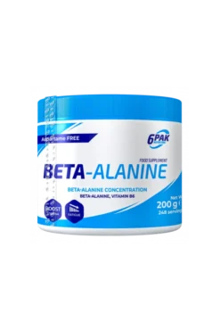 6PAK Nutrition Beta Alanine - beta alanina naturalna z tauryną - 200g