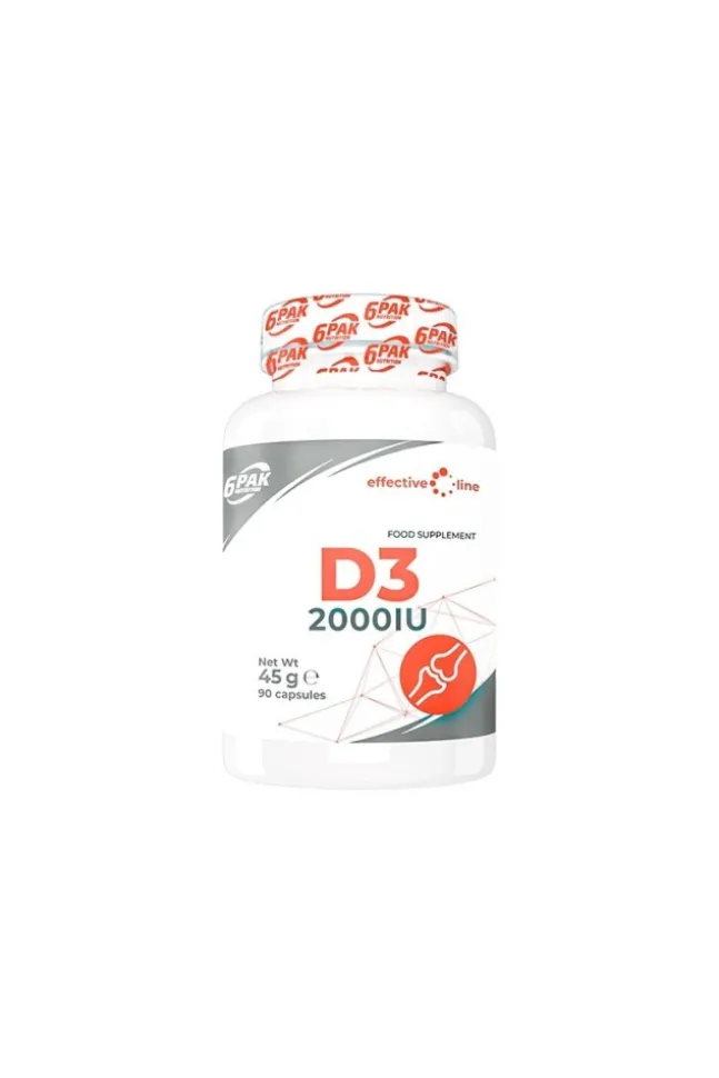 6PAK Nutrition D3 2000IU 90kaps.