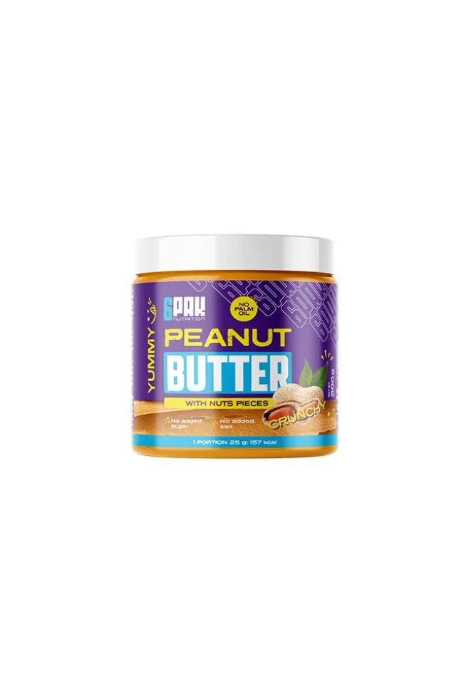 6PAK Nutrition Peanut Butter Crunchy 500g