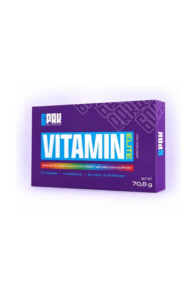 6PAK Nutrition Vitamin Elite - witaminy i składniki mineralne - 60kaps.
