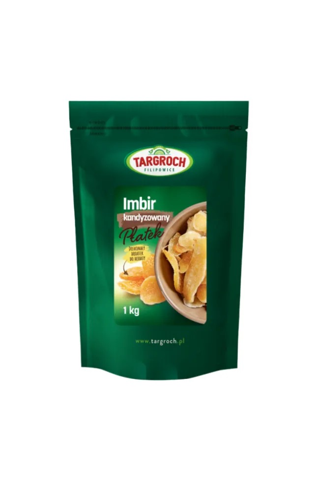 Targroch Imbir Kandyzowany Płatek 1000g