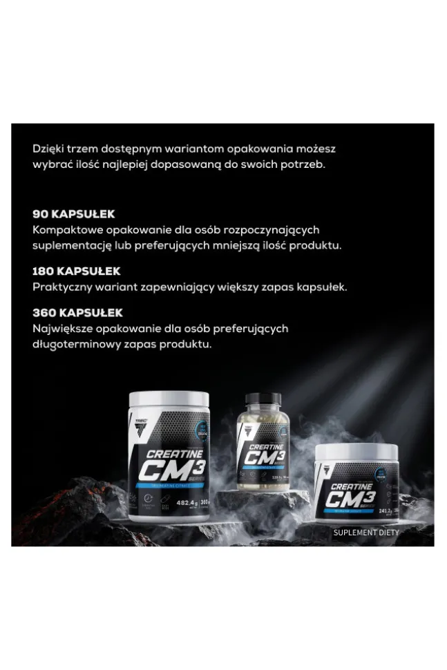 Trec Creatine CM3 Series TriCreatine Citrate 90kaps.