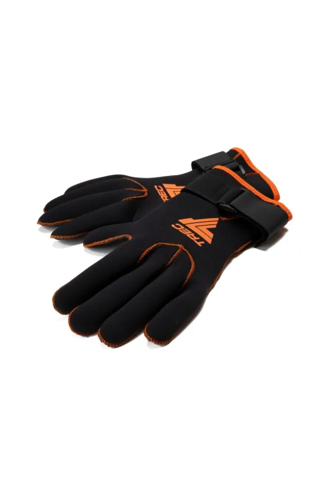 Trec Neoprenowe rękawice do morsowania czarno-pomarańczowe COLD WATER THERMO GLOVES