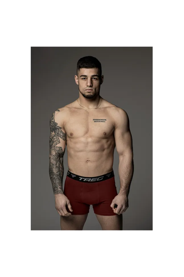Trec Wear Boxer Shorts 190 Grey-Burgundy - 2pak bokserek męskich