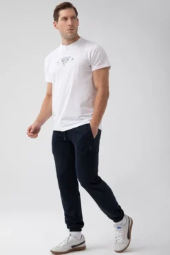Trec Wear NOWOŚĆ Biały T-shirt męski TW BASIC TSHIRT 180 M WHITE