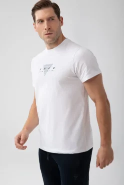 Trec Wear NOWOŚĆ Biały T-shirt męski TW BASIC TSHIRT 180 M WHITE
