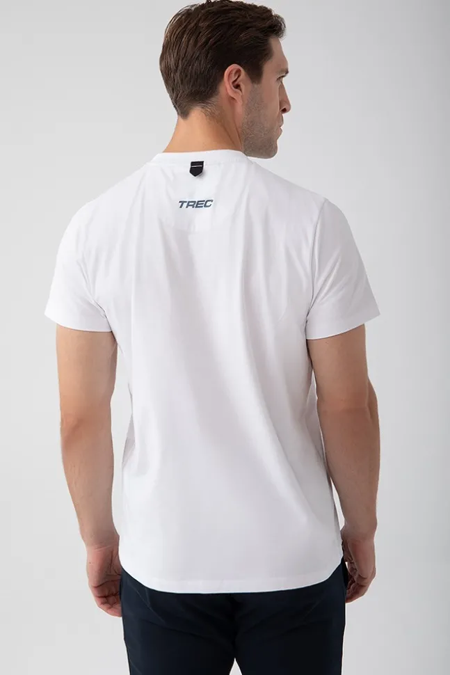 Trec Wear NOWOŚĆ Biały T-shirt męski TW BASIC TSHIRT 180 M WHITE