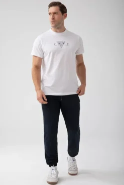 Trec Wear NOWOŚĆ Biały T-shirt męski TW BASIC TSHIRT 180 M WHITE