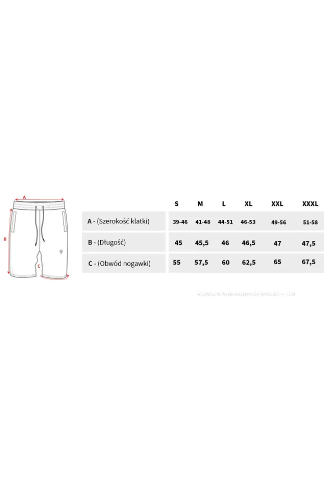 Trec Wear NOWOŚĆ Czarne krótkie spodenki męskie TW BASIC SHORT PANTS 182 M BLACK