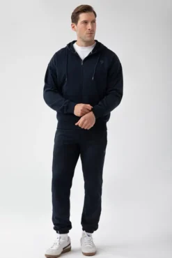 Trec Wear NOWOŚĆ Granatowa bluza rozpinana męska TW BASIC HOODIE ZIP 181 M NAVY