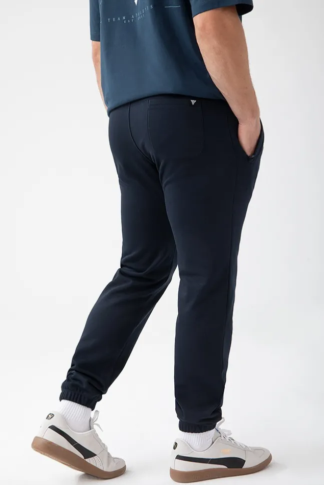 Trec Wear NOWOŚĆ Granatowe spodnie dresowe męskie TW BASIC PANTS 181 M NAVY