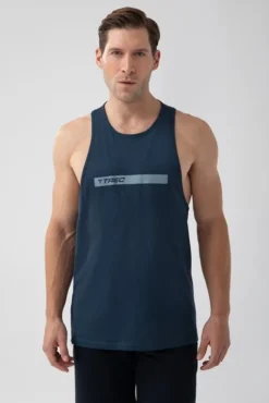 Trec Wear NOWOŚĆ Granatowy tank top męski TW BASIC TANK TOP 181 M NAVY