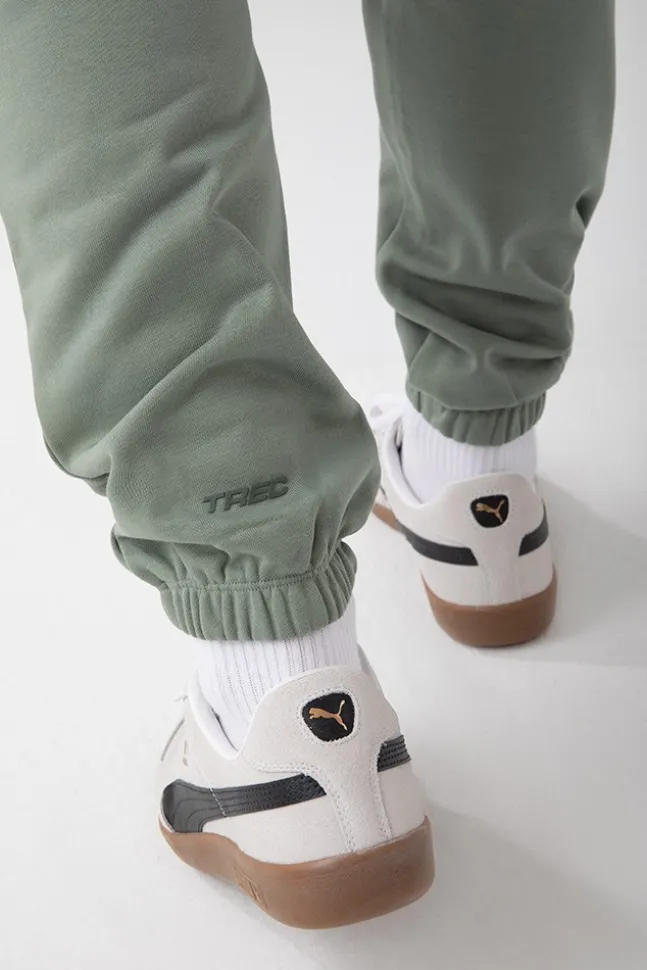 Trec Wear NOWOŚĆ Zielone spodnie dresowe męskie TW BASIC PANTS 180 M GREEN