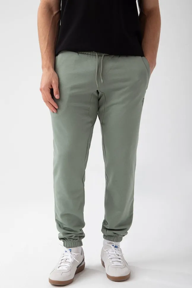 Trec Wear NOWOŚĆ Zielone spodnie dresowe męskie TW BASIC PANTS 180 M GREEN