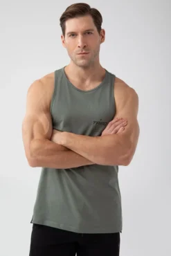 Trec Wear NOWOŚĆ Zielony tank top męski TW BASIC TANK TOP 180 M GREEN