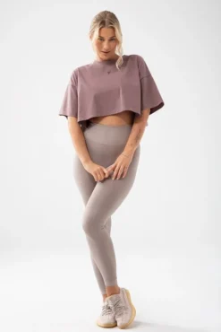 Trec Wear Trecgirl Basic T-shirt 160 Purple - crop top fioletowy