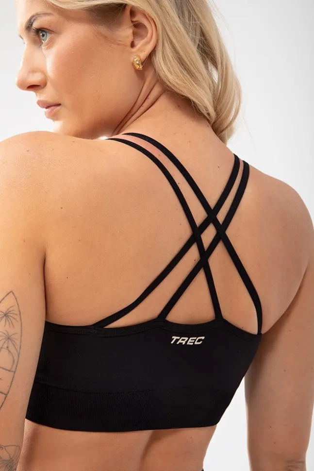 Trec Wear Trecgirl Sport Bra 160 BLACK - czarny stanik sportowy