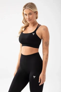 Trec Wear Trecgirl Sport Bra 160 BLACK - czarny stanik sportowy