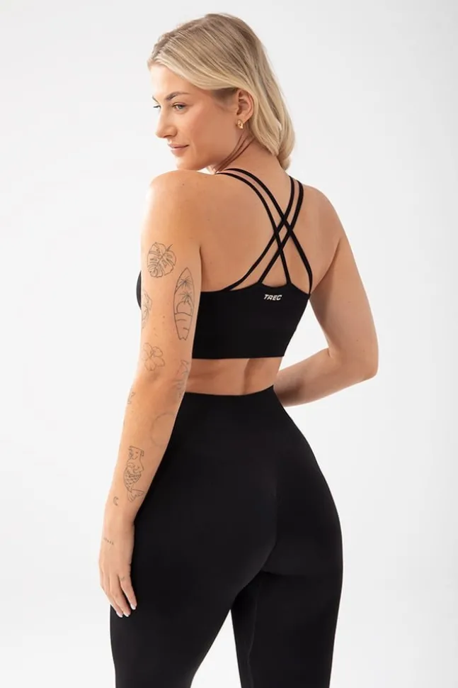 Trec Wear Trecgirl Sport Bra 160 BLACK - czarny stanik sportowy