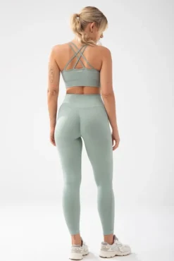Trec Wear Trecgirl Sport Bra 160 GREEN - zielony stanik sportowy