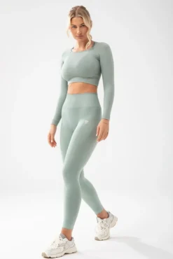 Trec Wear Trecgirl Sport Longsleeve Top 160 GREEN - longsleeve sportowy damski zielony