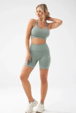 Trec Wear Trecgirl Sport Shorts 160 GREEN - krótkie legginsy damskie zielone